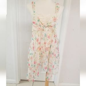 Y2K Victoria’s Secret Gold Label Coquette floral print mesh mini/midi...